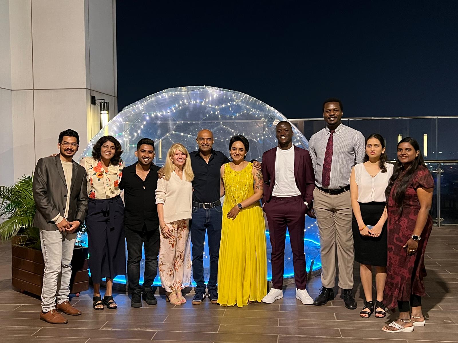 Kectil participants gathered for an evening group photo.